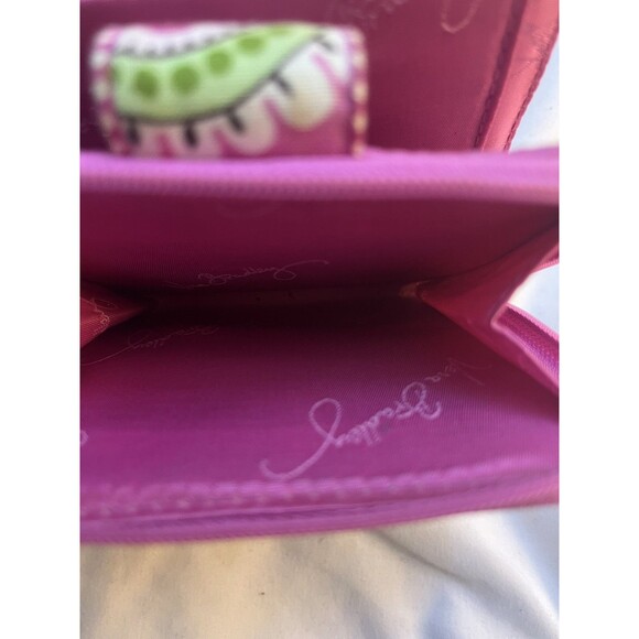 Vera Bradley ID Coin Purse Wallet Pinwheel Pink VGUC 4.5 x 4 Pink Floral - Picture 6 of 6